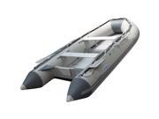 BRIS 10.8 ft Inflatable Boat Raft Fishing Dinghy Tender Pontoon Boat Gray