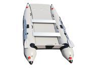 BRIS 11 ft Inflatable Catamaran Inflatable Boat Inflatable Dinghy Mini Cat Boat Gray