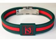 Resizable Negative Ion Wristband with Clasp of Single Design Dark Green Red Without Wooden Box Acrylic Case