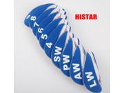 HISTAR US GolfNeoprene Golf Club Head Cover Wedge Iron Protective Headcover For Titleist Callaway Ping Taylormade Cobra Nike Etc. White Blue