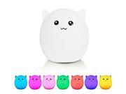Jieyuteks Adorable Pet LED Night Light Multicolor Soft Silicone Cute Nursery Night Lamp Baby Light Nursery Lamp Mood Night Light with USB Rechargeable GREAT GIF