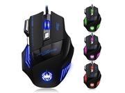 Jieyuteks 7200 DPI 7 Buttons LED Optical USB Wired Gaming Mouse Gaming Mice for Gamer PC MAC Computer