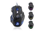 Jieyuteks 5500 DPI 7 Buttons LED Optical USB Wired Gaming Mouse Gaming Mice for Gamer PC MAC Computer