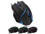 LUOM Gaming Mouse [7200 DPI Adjustable High Precision]Ergonomic [Braided Wire] Optical Gaming Mouse [Fire Button] 7 Buttons Mice for PC Laptop Mac [7 LED Breath