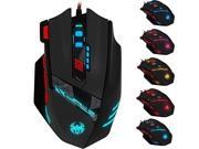 Jieyuteks 12 Buttons Programmable LED Optical USB Wired Professional Gaming Mouse Gaming Mice 4 Level Switch Adjustment 4000 DPI