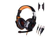 Jieyuteks Stereo Gaming Headset EACH G2000 3.5mm Stereo Gaming LED Lighting Over Ear Headphone with Mic for PC Computer Game With Noise Cancelling Volume Con
