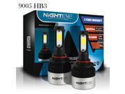 Nighteye 9005/HB3 LED Headlight Bulbs Conversion Kit CSP LED Chip 6500K Cool White 72W(36Wx2) 9000LM(4500LMx2) - 3 Year Warranty Nighteye 9005/HB3 LED Headlight Bulbs Conversion Kit CSP LED Chip 6500K Cool White 72W(36Wx2) 9000LM(4500LMx2) - 3 Year Warranty