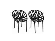 Mod Made Branch Chair In Black [Set of 2]