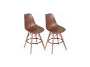 Mod Made Paris Tower Barstool in Chocolate 2 Pack