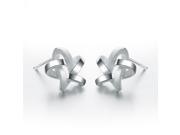 SA Jewelry 925 Sterling Silver Weave Star Stud Earrings for Women Fine Jewelry Ship from US