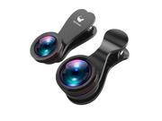 Oldshark Phone Camera Lens Kit with 15X Macro Lens 0.35X Wide Angle Lens 180 Degree Fisheye Lens with Rotating Clip for iPhone Samsung HTC etc