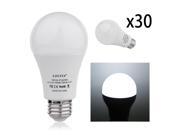 LOCITA 30X 7W E26 G60 LED Light Bulbs AC100 240V Daylight 5000K 700lm Medium Screw Base Lamp 270°Omnidirectional replace 40w incandescent for Shopping mall