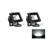 LOCITA 2X 10W LED Flood Lamp Waterproof IP65 Floodlights AC85 265V Cool White 6000K 800lm 120° Beam Angle replace 100w Halogen Bulb for Garden Car Park