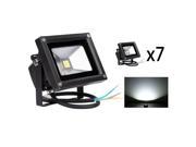 LOCITA 7X 10W LED Flood Lamp Waterproof IP65 Floodlights AC85 265V Cool White 6000K 800lm 120° Beam Angle replace 100w Halogen Bulb for Garden Car Park