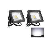 LOCITA 2X 20W LED Flood Lamp Waterproof IP65 Floodlights AC85 265V Cool White 6000K 1600lm 120° Beam Angle 200w Halogen Bulb Equivalent for Garden Car Pa
