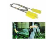 KaLaiXing brand Flexible155cm Double Ended Water Filter Pump Pipe Cleaning Brush Aquarium Fish Tank Air Tube Hose Cleaner yellow
