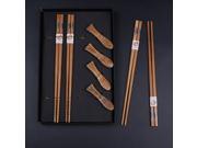 KaLaiXing Four Pairs chopsticks natural logs of wood chopsticks paint chopsticks tableware chopsticks World Of Flavours Oriental Four Piece Chopstick Serving Se