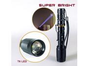 Super Bright CREE XM L T6 LED Zoomable Flashlight Torch Light Outdoor Equipment Camping Hunting Fishing Flashlight 1* Battery Charger 2* Rechargeable 18650 Li i