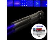New Updated 1W Powerful Blue Noble Laser Pointer Light Pen 445nm 450nm Laser Beam High Power Blue Laser 4* Rechargeable 16340 Battery 1* Battery Charger 1
