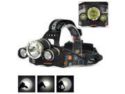 Briday Rechargeable 4 Modes High Power CREE XM L 3*T6 LED Head Light Camping Hunting Fishing Cycling Headlamp 4* Rechargeable 18650 Battery AC Charger Car