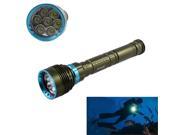 Rechargeable 10000Lm 7x CREE XM L2 LED Underwater Diving Flashlight Extended Torch with Waterproof O ring Power by 26650 Battery or 18650 Rechargeable Battery
