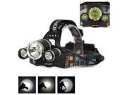Briday Headlamp Super Brightness 3 * CREE XM L T6 Led Headlight 4 Modes Comfortable Wearing Hands free Head light For Camping Hiking Bicycling Reading Riding