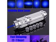 Powerful 445nm 10000M 5 Mile Blue Beam Laser Noble Laser Pointer Light Pen more than 1000mW