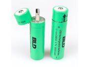 Integrated USB Rechargeable 3800mAh 3.7V Lithium Ion 18650 Battery 2 pcs in one Pack with Charger