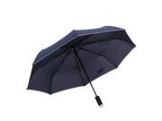 KOMRT Windproof Auto open Close Folding with Reflect Light and LED Light Rain Umbrella Black