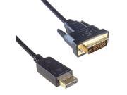 Kabalo 1.8m DisplayPort Plug Socket to DVI D 24 1 Male to Male Plug Digital Video Cable M M Black