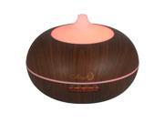 Misyo 300ml Wood Grain Ultrasonic Oil Diffuser Aroma Humidifier with 7 color and Auto Shut off Protection for Home Yoga Office Spa Bedroom Baby Room