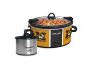 Crock Pot Missouri Tigers Collegiate Cook Carry Slow Cooker 6 Qt. Includes Little Dipper Warmer