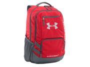 Under Armour UA Hustle Storm Backpack Red Grey