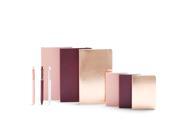 Poppin Shine On Pen and Notebook Set Blush Maroon Copper