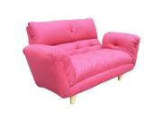Beverly Comfort Collection PINK Corduroy Textured Fabric Loveseat Sofa