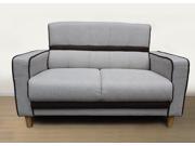 Beverly Comfort Collection Light Grey Linen Fabric Loveseat Sofa