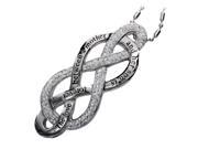 R.H. Jewelry Mother and Son Love Infinity Symbol Stainless Steel Pendant Necklace