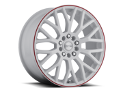 Katana KRM 18x7.5 4x100 4x114.3 45et Gloss White Red Stripe Wheels Rims