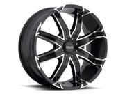 Dolce DC66 22x9.5 6X135 139.7 35et GLOSS BLACK MACHINED FACE AND LIP Wheels Rims
