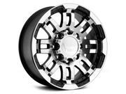 Vision 375 Warrior 18x8.5 5x150 25mm Black Machined Wheel Rim