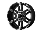 KMC XD Series Spy 17X8 5x127 18et Gloss Black w Machine Wheels Rims