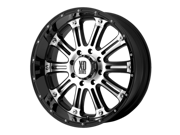 KMC XD Series Hoss 17X9 5x127 18et Black w Machine Face Wheels Rims