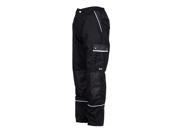 TMG Heavy Duty Cargo Work Trousers with Knee Pads Pockets 56 Black