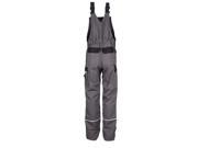 TMG Heavy Duty Work Bib and Brace Overalls Dungarees with Knee Pads Pockets Grey 44