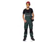 TMG Heavy Duty Work Bib and Brace Overalls Dungarees with Knee Pads Pockets Green 48