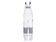 TMG Heavy Duty Work Bib and Brace Overalls Dungarees with Knee Pads Pockets White 48