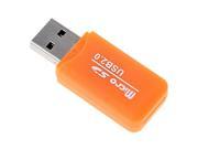 Orange 480 Mbps USB 2.0 Micro SD TF T Flash Multi Memory Card Reader Adapter