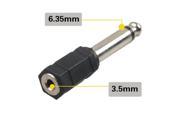 2 x 3.5mm Female Jack to 6.35mm 1 4 Male Plug MONO Audio Adaptor Converter