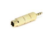 Gold 6.3mm 1 4 Mono Female to 3.5mm 1 8 Stereo Male Audio Adapter Headphone