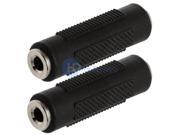 2 x 3.5mm Female to 3.5 mm Female Audio Adapter Coupler Stereo Plug F F